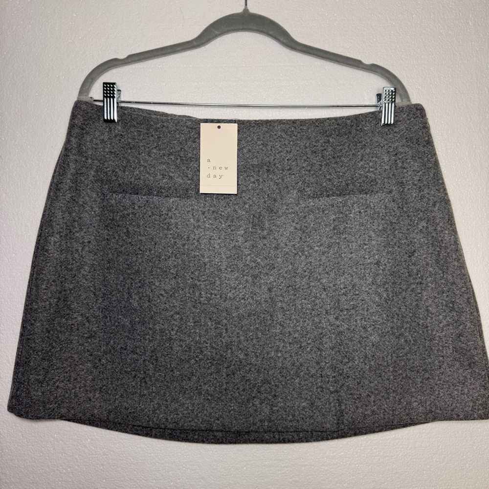 Brushed Boucle Mini Skirt - A New Day Heather Gray size 14 NWT - Picture 2 of 5
